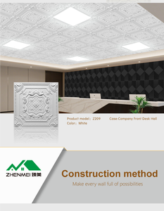 Griglia per Soffitto 3D in PVC Quadrata, Design <span class=keywords><strong>Artistico</strong></span> Moderno per Decorazione di Hotel e Centri Commerciali, Facile da Installare - Product Image 5