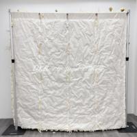 Bestseller 8ftx8ft 3D Künstliche Seidenblumenwand Braune Blumen- und Pflanzen-Hintergrundwand Graswand Pampasgras