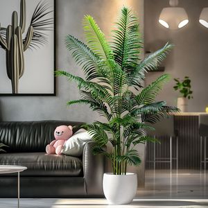 Vente en gros de plantes artificielles en <span class=keywords><strong>plastique</strong></span> Dypsis Lutescens en <span class=keywords><strong>pot</strong></span>, faux arbre décoratif d'intérieur, palmier simulé - Product Image 1