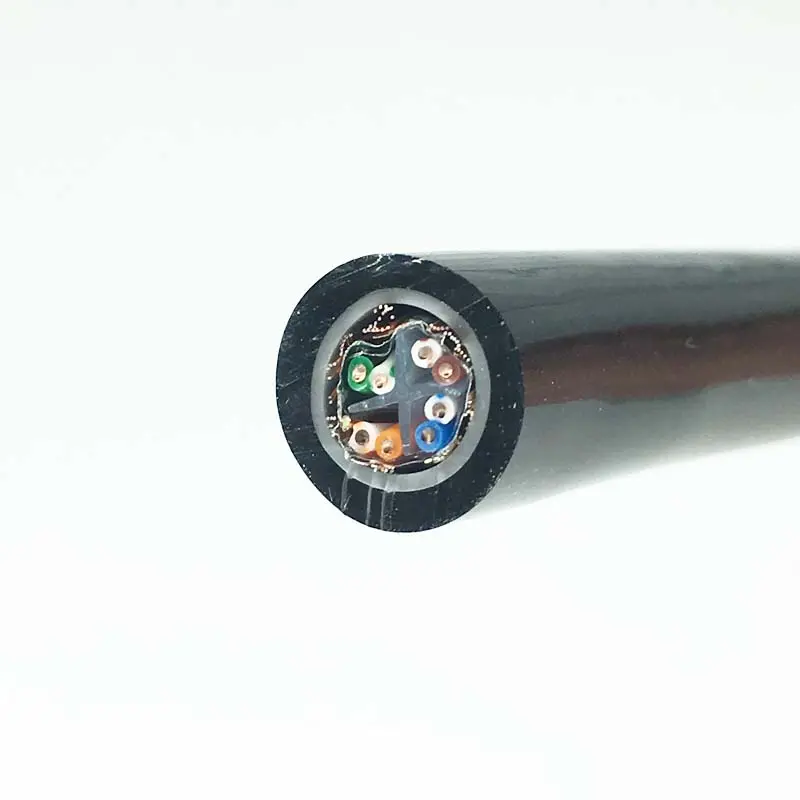 CE PVC elektrik CAT6 sualtı fiber optik kompozit kablo