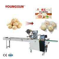 Machine d'emballage automatique horizontale pour pains vapeur, idéale pour les plateaux de dumplings surgelés