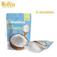 Sachet Doypack Personnalisé Imprimé en Usine 150g 250g pour Poudre de Noix de Coco, Durable, Halal, en Plastique et Feuille, pour Stockage de Poudre