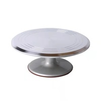 Festes Ventil einstellbar drehbar 12 Zoll Alu. Cake Turntable Table Stand Base