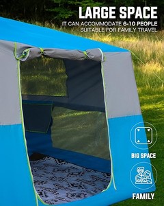 Carpa Inflable de Lujo, Grande, Impermeable, de PVC y Lona Oxford, con Bomba Portátil y Postes de Aluminio para Acampar al Aire Libre, Modelo PFIT04L - Product Image 3