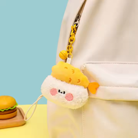 Porte-clés mignon en peluche crevettes Sushi boule de riz porte-clés doux Girly coeur poupée sac pendentif pour Couple vente en gros marchandise lanière