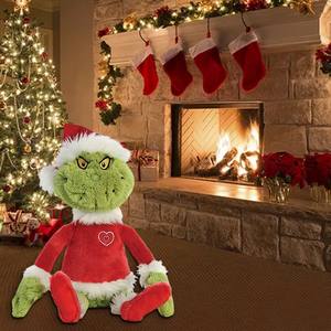 <span class=keywords><strong>Muñeco</strong></span> de Peluche de <span class=keywords><strong>Grinch</strong></span> y Santa Claus, Monstruo <span class=keywords><strong>Verde</strong></span>, con Transferencia Térmica, para Niños, con Forro de PP y Material de Malla, Técnica de Lavado - Product Image 6