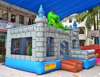 Château gonflable dinosaure pour enfants, structure de saut gonflable commerciale avec toboggan à vendre