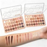 Palette de fards à paupières en poudre haute pigmentation, effet chatoyant, satiné, pailleté, mat, sans cruauté, waterproof, minéral, marque privée, clair/foncé