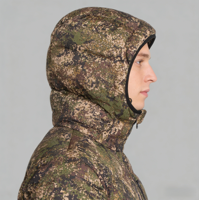 Veste d'hiver pour homme en tricot de polyester enduit, camouflage, duvet de canard blanc, coupe-vent, thermique, fermeture éclair, pour la chasse en plein air