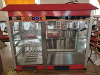 Équipement de collation commerciale Machine à pop-corn au caramel électrique 8OZ avec armoire chauffante