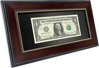 Cadre de billet de dollar PS 4*9 cadre photo d'argent avec perles d'or