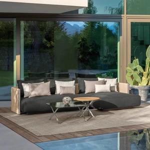 Ensemble de canapés d'extérieur en forme de L, structure en alliage d'aluminium, bois de teck, mobilier de jardin imperméable pour villa, cour, balcon - Product Image 3