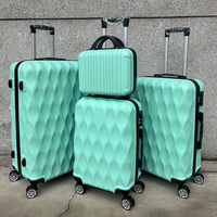 Valise à roulettes universelle en ABS, ensemble de quatre pièces 12/20/24/28 pouces, bagages à main personnalisés
