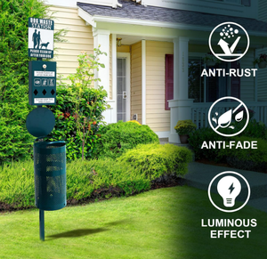 Estación de Desechos para Perros al Aire Libre, Contenedor de Basura para Excrementos, Compostador Séptico, Dispensador de Bolsas para Animales para Jardín y Parque - Product Image 5
