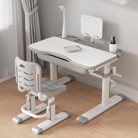 Ensemble bureau et chaise pour étudiants et enfants, design moderne, hauteur réglable, avec étagère