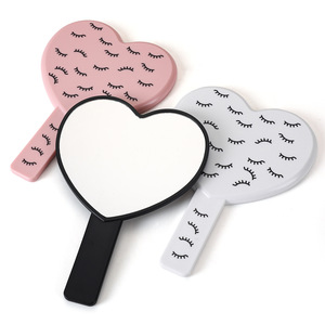 Espejo de Maquillaje Dragon Lash Profesional de Alta Gama, Hecho a Máquina, con Logotipo Personalizado OEM, Espejo de Mano en Forma de Corazón, Negro, Extensión - Product Image 2