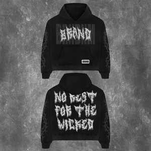 Ensemble sweat-shirt et pantalon de survêtement personnalisé en gros, streetwear, imprimé, délavé, brodé, délavé à l'acide, 100% coton, surdimensionné - Product Image 3