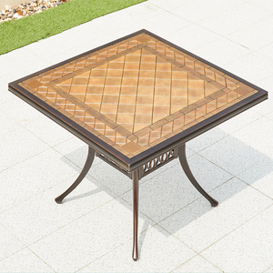 Sản Xuất Đúc Nhôm Vườn Ban Công Bàn Ghế Vườn Nhôm Hiện Đại Thiết Lập Vườn Bàn Và Ghế Thịt Nướng Bảng - Product Image 5