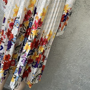 EN STOCK Vestidos de mujer africanos de spandex y gasa de manga larga con cinturón, cintura natural, corte en A, transpirables, estampados florales - Product Image 5