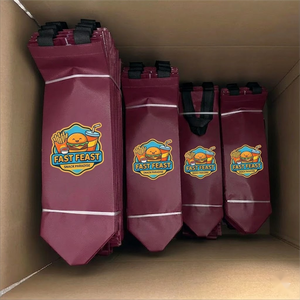 Bolsa Térmica Portátil Naranja para Llevar Comida y Café, Personalizada, de Tela No Tejida, Desechable, Autoadhesiva, de Enten - Product Image 5
