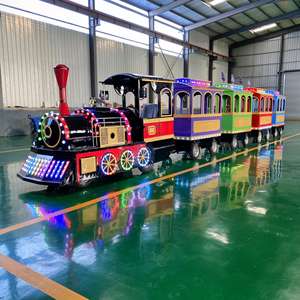 Yeni tasarım özelleştirilmiş 24 koltuklar eğlence parkı alışveriş merkezi Kiddie oyunları satılık elektrikli Mini izsiz tren yolculuğu - Product Image 4