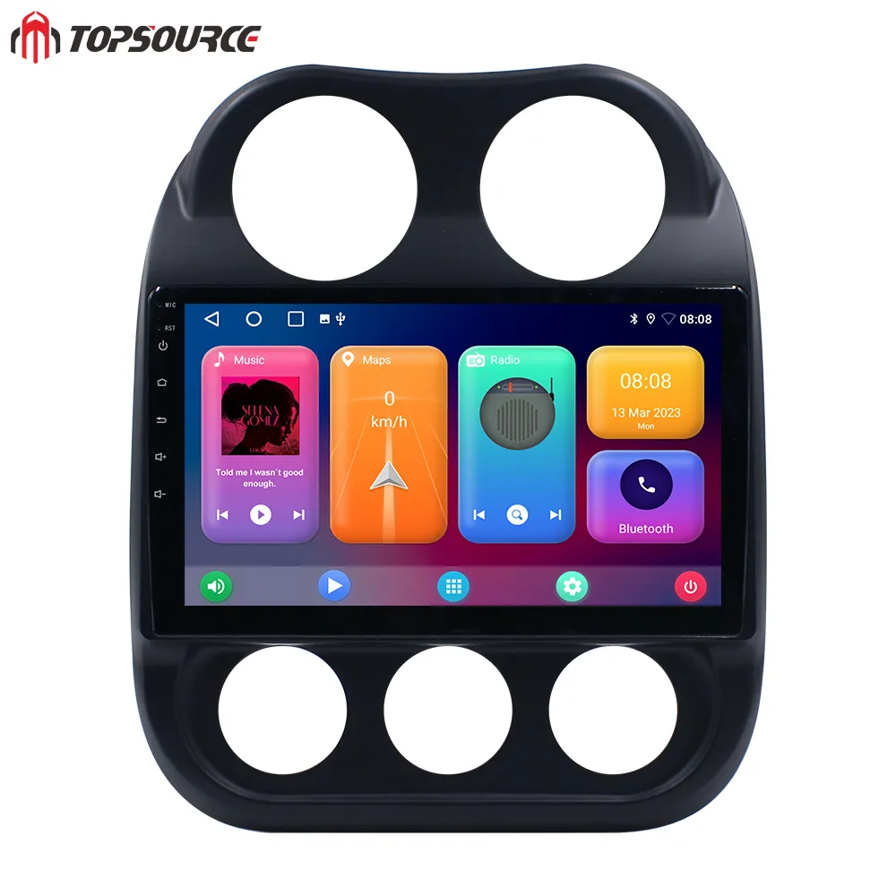 Máy Phát Video Đa Phương Tiện Định Vị GPS Trên Xe Hơi Android 12 Loa Đầu Dàn Âm Thanh Nổi Carplay 2 Din Cho Jeep Compass