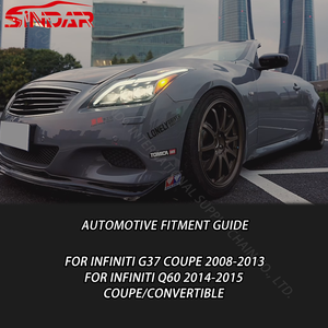 Assemblage de phares LED automatiques SINDAR pour <span class=keywords><strong>Infiniti</strong></span> <span class=keywords><strong>G37</strong></span> coupé 2008-2013 Q60 coupé 2014-2015 uniquement pour les modèles cabriolet et coupé - Product Image 6