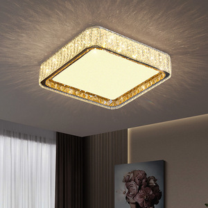 Lámpara de techo moderna rectangular de cristal LED de montaje en superficie para sala de estar - Product Image 3