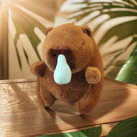 En gros Porte-clés en peluche Capybara avec bouée de natation, adorable grenouille avec bouée, poupée en peluche Capybara, breloque de sac douce, cadeau