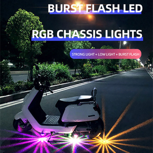 إضاءة LED مقاومة للماء 12 فولت للدراجات النارية، إضاءة زخرفية تحت الهيكل، إضاءة RGB وامضة للسيارات والدراجات النارية - Product Image 2