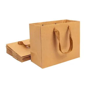 Porta sacchetti di carta Kraft personalizzati all'ingrosso porta sacchetti di carta riutilizzabili con il tuo Logo