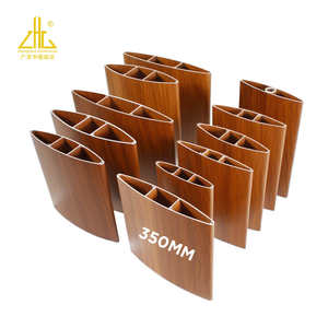 Rejillas de aluminio fijas de grano de madera de gran tamaño de 300mm y 350mm para ventilación exterior de edificios populares en Canadá - Product Image 2