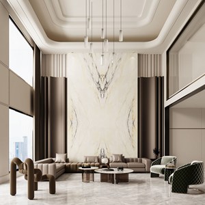 Dalles murales en porcelaine <span class=keywords><strong>grand</strong></span> <span class=keywords><strong>format</strong></span> 1600x3200 mm pour fond de villa, design populaire, aspect marbre, <span class=keywords><strong>carrelage</strong></span> de sol en pierre frittée émaillée - Product Image 1