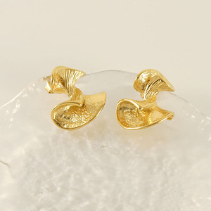 ZOGXIN Geometric Stud Earrings Gold Stainless Steel Irregular Design Fashion Jewelry - Product Image 3