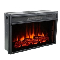 Cheminée électrique encastrée extérieure personnalisable avec logo, avec manteaux colorés, télécommande et LED, pour la vente en gros