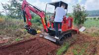 Excavatrice modifiée avec rotoculteur hydraulique tout-en-un, rotation à 360 degrés, godet de 0,21 m, haute efficacité pour le travail du sol