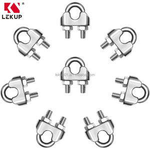 LEKUP Vente d'usine – Fixation <span class=keywords><strong>en</strong></span> U <span class=keywords><strong>en</strong></span> acier inoxydable 304, 5/16 pouces, M8, pour câble métallique, <span class=keywords><strong>en</strong></span> stock - Product Image 1