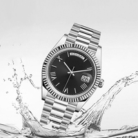 Montre de luxe personnalisée avec logo, bracelet en acier inoxydable, étanche, design créatif unique, nouvelle collection 2025, pour hommes, vente en gros