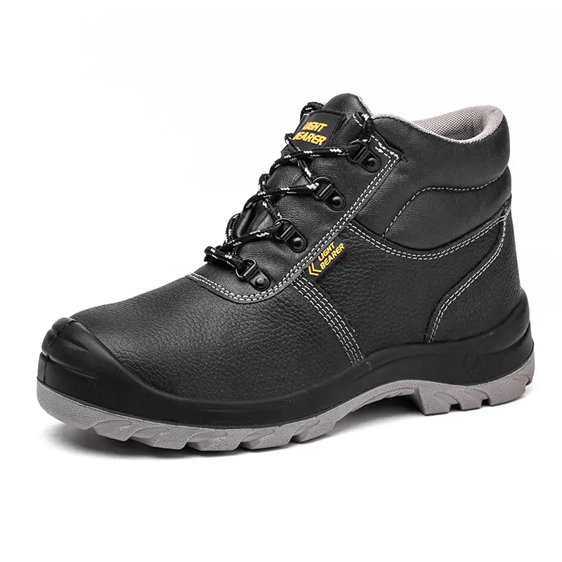 LIGHT BEARER Best Boy Genuine Leather Steel Toe Safety Work Shoes Boots For Men Waterproof S3 Zapatos De Seguridad Industrial