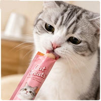 Sachets d'emballage personnalisés pour bâtonnets de friandises pour chats, avec logo sur mesure, sachets de friandises léchables pour chats, fabricant d'emballages alimentaires pour animaux de compagnie sous marque privée
