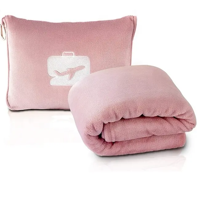 Cobertor de viagem para carro, conjunto personalizado para crianças travesseiro dobrável cobertor 2 em 1 travesseiro almofada