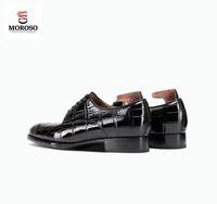 Chaussures Derby Alligator Retro Couleur frottée Goodyear Fashion Alligator Semelle extérieure en cuir véritable Pointed Height Increasing Piano