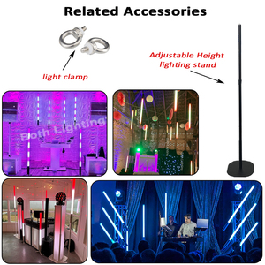 Tubes <span class=keywords><strong>LED</strong></span> étanches 360° (4 pièces) avec sac, lumières pixel RGBWA sans fil pour scène, mariage, DJ, événement, club, fête, concerts, IP65 - Product Image 5