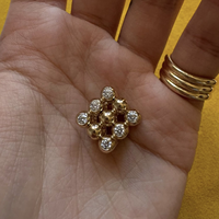 Collar con Colgante de Diamante Cultivado en Laboratorio de Oro de 18K, Certificado IGI, Estilo Minimalista, Joyería Fina para Hombres y Mujeres, Uso Diario y para Fiestas, 10x10x10mm