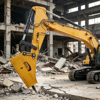 Mega Power TUOSHI Hydraulic Breaker dengan tekanan 160-180 bar & 400-600 bpm untuk Excavator 40-50 Ton Skala Industri Pertambangan Batu