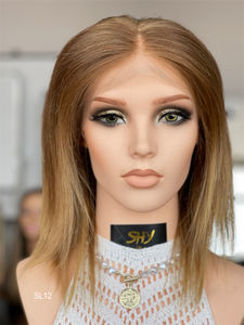 Perruque médicale blonde en silicone avec bretelles réglables, cheveux humains pour femme, livraison gratuite en 24 heures - Product Image 2