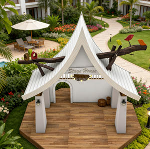 Plateforme de repos panoramique OME S105, pavillon de observation en bois, structure en aluminium, gazebo de loisirs extérieur écologique pour parc paysager - Product Image 1