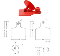 Etiquettes d'oreille en plastique personnalisables, gravées au laser, numérotées, pour l'identification des bovins, des porcs, des chèvres, l'élevage