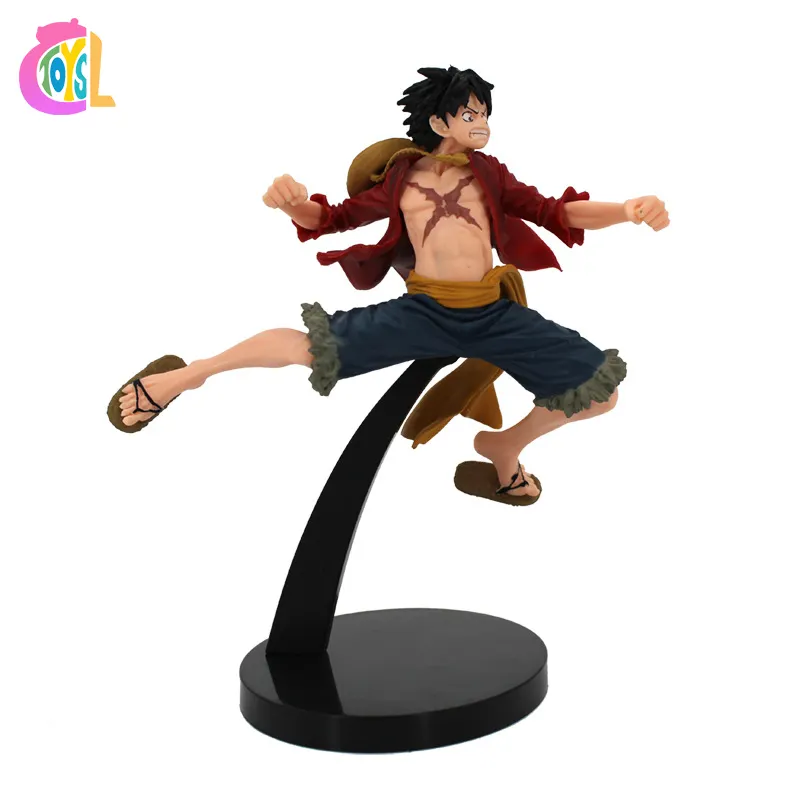 Yeni oyuncaklar mücadele hasır şapka Luffy bir adet aksiyon figürleri araba dekorasyon PVC modeli Anime çocuklar için