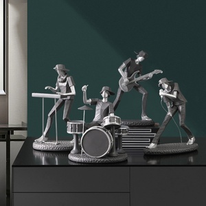 Abstract Music Figure Ornament Eco-Friendly Square Resin Crafts for Commercial Street Photography for Internet Celebrity Display